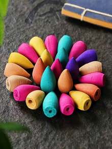 120pcs Natural Backflow Incense Cones - Assorted Scents, Suitable For Waterfall Incense Holder, For Meditation, Yoga, Negative Energy Cleansing, And Home/Office Purification