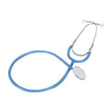 1 pieza El estetoscopio de un solo uso de un solo cabezal y una sola cara viene equipado con un estetoscopio de colores múltiples opcional. Las opciones de múltiples colores son adecuadas para desempeñar el papel de un estetoscopio de médico.