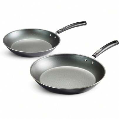 PrimaWare Non-Stick Steel Gray Saute Pan Set, 2 Pieces, Family Dinner Supplies, Christmas Party Supplies