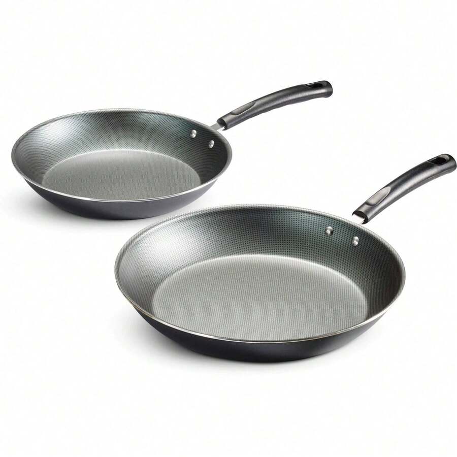 PrimaWare Non-Stick Steel Gray Saute Pan Set, 2 Pieces, Family Dinner Supplies, Christmas Party Supplies