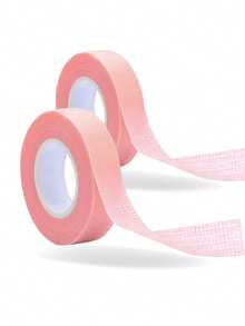 6 Pieces Breathable Eyelash Tapes For Eyelash Extensions, Microporous Fabric Tapes, Non-Woven Makeup Tools, Multi-Purpose Self-Adhesive Tapes For Eyelash Extension Applications,Pink Eyelash Tape, Eyelash Extension Tape, Eyeshadow Tape, Suitable For Extending Female Eyelashes, Eyeshadow And Eyeliner Auxiliary Tools