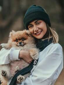 Herbst/Winter einfarbige warme gestrickte Beanie Mütze, Große Größen, unifarbig, vielseitig & modischer Pullover Kappe Winter Warm