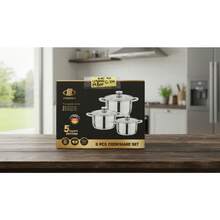 5-Layer Cookware Set With Heat-Resistant Base For Even Heat Distribution, Multi-Purpose Kitchen For Home, Beginners, And Professional Chefs - 銀色 - 查看 3