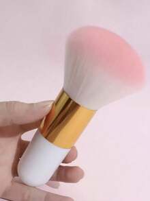 1 pièce Grosse brosse à poudre, brosse de maquillage polyvalente, brosse poudre de finition douce et portable, brosse à poussière pour nail art