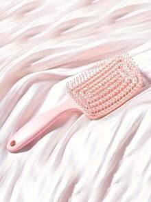 1把防蚊空心梳，干湿两用按摩梳，便携式宽齿梳，女士发刷，梳子 - 彩色 - 查看 4