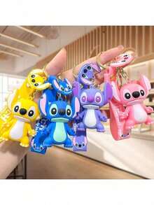 New Cartoon Anime Character Stitch Lilo Keychain Bag Pendant Car Decoration Key Accessories Toy Party Gift(Some Parts May Be Random)