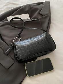 Nueva bolsa de hombro versátil y de moda con correa de cadena, bolso de mano para mujer - Negro - Ver 3