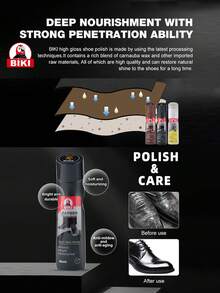 BIKI Black Shoe Polish, Brown Shoe Polish, Transparent Leather Care Liquid, Shoe Polish Ointment, Shoe Wax, Shoe Cleaning And Stain Removal, Leather Shoe Maintenance Oil, Genuine Leather Care, Suitable For Various Leather Goods Such As Leather Shoes, Leather Bags, Leather Clothes, Leather, Leather Sofas, Etc,Shoe,Spring Summer Picks,Brides Maid Gifts,Room,Bedroom Deccor,Bedroom Deccor,Beach,Travel,For Men,For Women,Vacation - Multicolor - View 5
