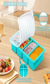 Silicone Freezer Molds For Soup With Lid – 1-Cup Soup Container Style Ice Cube Trays For Freezer, Meal Prep &Amp; Food Storage, Freeze 250mL_125mL Portions – 2 Pack - ColorC - 查看 5