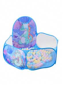 Foldable Cartoon Ball Pit Tent: Indoor/Outdoor Children's Playground - With Ball Pool And Basketball Hoop (Balls Not Included) - Multicolor - View 20