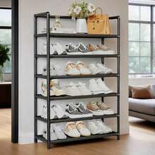 LOVEWE 5-Tier Metal Storage Unit (1-Pack) - Freestanding, Anti-Wobble (Silver) | Holiday Home/Garage Bookshelf/Storage Rack