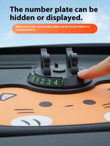 YITUMU Supporto per telefono auto con design carino a forma di gatto, rotazione a 360°, tappetino antiscivolo multifunzionale in silicone per cruscotto, accessorio universale per interni auto