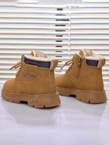 1 Pair Children's Autumn/Winter Boots, Casual Comfortable Student Shoes, Mid-Top High-Top Warm Lining Boots For Boys And Girls