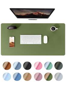 Protezione in pelle per scrivania da ufficio, tappetino da ufficio, tappetino mouse grande, tappetino in pelle PU antiscivolo e assorbente per inchiostro, tappetino per scrivania laptop, blocco note impermeabile per ufficio e casa