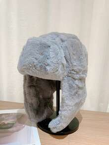 قبعة رجالية من الفرو الاصطناعي، قبعة شتوية روسية مع إبزيم، قبعة دافئة للشتاء للتزلج والدراجات، مع أذرع واقية للأذن