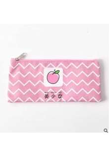 1pc Pink Incensy Design Stationery Storage Bag With Aesthetic Charm For Office And School Supplies Macaron Large Pencil Case Pouch ,INS Stationery Bag, Portable Handheld Pencil Case Bag , Cosmetic Bag