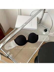 Non-Slip Strapless Bra For Women | Seamless Push-Up Invisible Bra Wedding Dress Low-Cut Camisole Outfit - 黑色的 - 查看 2