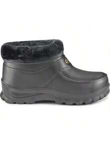 Scarpe invernali antiscivolo con fodera in pile, stivali da pioggia/neve impermeabili e corti per l'inverno - Grigio - Visualizzare 2