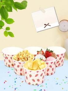 10/20/50 szt. papilotek do babeczek z wzorem truskawkowym - Wielokolorowe - Zobacz 6