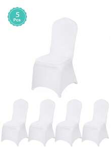 10pcs White Folding Chair Covers - Suitable For Weddings, Parties, Dining And Banquets - Universal Washable Folding Chair Slipcovers - Elegant Event Decor - Multicolor - View 14