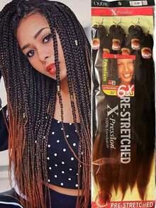 Xpression 6 件装合成光滑 Yaki 辫子预拉伸编织发 - 彩色 - 查看 9