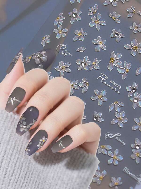 1 قطعة ملصقات زخرفية على شكل بتلة الزهرة لضغط الأظافر، ديكورات أظافر زهرة وردية مزيفة، ملصقات ديكور أظافر للسيدات مرصعة بالراين، ملصقات فنية أظافر أنيقة وأنيقة للسيدات، ديكورات ضغط أظافر DIY للسيدات، مناسبة للخروجات الخارجية وعند الوقوف في طابور الأداء