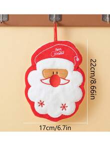 Prosop de mână de pluș de Crăciun, prosop de mână agățat, Moș Crăciun, clopoței, om de zăpadă, prosop de mână cu mănușă de Crăciun cu ren, cadou drăguț de Crăciun pentru casă, bucătărie, baie, Crăciun, cadou de sărbători de Anul Nou