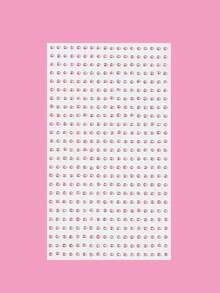 Đá quý mặt hồng 2mm, đá quý tóc, đá quý góc mắt & lông mày, nhãn dán kim cương - Hồng - Xem 3