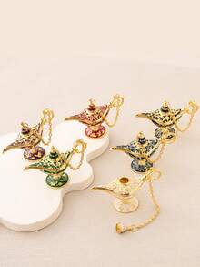 Lámpara mágica de decoración metálica, con patrón retro elegante, sin electricidad, adecuada para decoración del hogar, fiestas, sala de estar