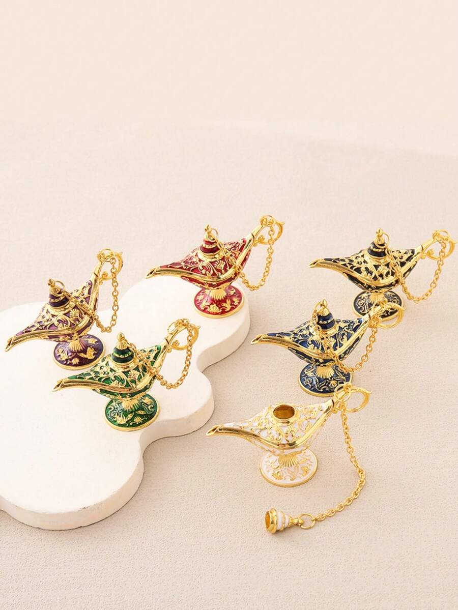 Lámpara mágica de decoración metálica, con patrón retro elegante, sin electricidad, adecuada para decoración del hogar, fiestas, sala de estar