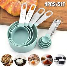 4Pcs Measuring Cups Spoons Kitchen Baking Cooking Tools Set Kitchen Supplies - Multicolor - View 10