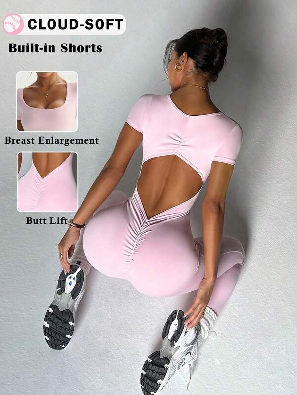 تصميم جريء بدون ظهر - يكشف الظهر المشدود مع ملاءمة آمنة ، سيلويت محدد للخصر ، ملاءمة رافعة للأرداف ، أسلوب متنوع - من جلسات اللياقة البدنية إلى الخروجات الليلية ، سيرين سبورت خارج النشاط الليلي معزز المنحنيات ، جمبسوت رياضية مثيرة ، جمبسوت لياقة بدنية بدون ظهر ، جمبسوت رافعة للأرداف ، خصر مشدود بقطع على شكل V مع تفاصيل التجعيد ، جمبسوت مثيرة بدون ظهر