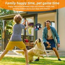 Durable TPR Interactive Squeaky Dog Toy Ball With Handle - Colorful, Easy To Clean And Grab, Recommended For Teeth Grinding & Training, Suitable For Medium Breeds - Multicolor - View 11