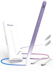 这款触控笔兼容iPad，是一款触屏笔和平板电脑配件，兼容2022年发布的iPad第十/十一代（A16芯片）和2025年发布的iPad Air 4/5/6（10.9英寸），无需蓝牙连接即可实现高灵敏度触控。笔尖可根据角度绘制不同粗细的线条或阴影效果。