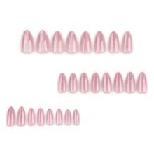 2026hot-Light Pink Cat Eye Press On Nails Girls - Detachable Glossy Glitter Nail Tips, Holographic Kids Nails Birthday Party, Princess Style Manicure Set, Easy Apply Reusable Nails - JP3249[膠水款] - 查看 6