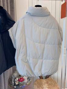 Women Quilted Vest Sleeveless Zip Up Jackets Outerwear Winter Style Lightweight Coat - Grey - View 2