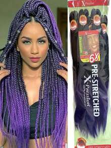 Xpression 6 件装合成光滑 Yaki 辫子预拉伸编织发 - 彩色 - 查看 10