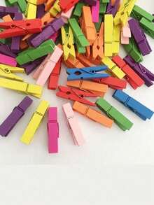 Pinzas de ropa mini resistentes para fotos, pinzas de ropa de madera natural con cuerda de yute, clips pequeños para manualidades, juegos de baby shower, colgar fotos decorativas, cócteles, bodas