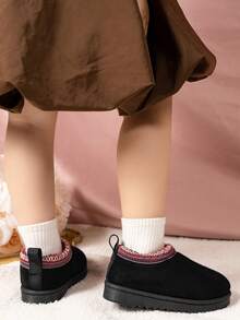 1-4 Years Old Toddler Snow Boots, Winter 2025 Baby Kids Shoes, Girls Fashion Snow Boots, Boys Thick Warm Boots - Black - View 4