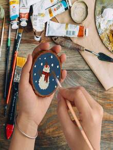 Unfinished Wood Slices With No Hole,1pc 1.96-4.7Inches Natural Wooden Circles With Bark For DIY Crafts, Christmas Ornament, Decoration