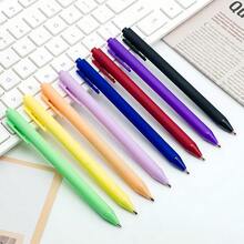12/6/3pcs Morandi Pastel Colored Ink Gel Pen Set - Retractable Rubber Finished Gel Ink Pens-Aesthetic Pens - Colorful & Cute Pens For Journaling, Writing, Office And School Supplies