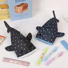 Innovative Creative Shark Mouth Pencil Case, Shark Mouth Zipper Pencil Case, Cute Shark Pencil Case, Large Capacity Multifunctional Creative Pencil Case, Student Stationery Storage Bag, Stationery Bag - 黑色 - 查看 1