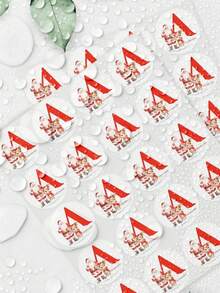 1~108 etiquetas personalizadas - Pegatinas personalizables, pegatinas navideñas personalizadas, pegatinas de cartas de Papá Noel, etiquetas de regalo navideñas y pegatinas para bolsas de aperitivos pequeñas con texto personalizado, perfectas para envolver regalos navideños, decoraciones navideñas, pegatinas para sobres navideños y envasado de dulces y aperitivos. Personalizadas, coloridas, multiusos, para el Día del Padre, para graduaciones, para bodas, para inauguraciones de casa, Navidad