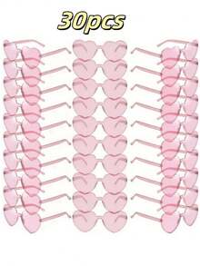 5pcs/Set Women's Heart Shaped Fashion Fashion Glasses, Casual, Elegant, Made Of PC (Polycarbonate), Suitable For Beach, Holiday And Daily Life, Multi-Color For Summer Beach Vacation,Outdoor,Travel