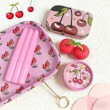 6pcs Rolling Tray Set W/Box Package, Cherry Lovers Can't Miss It! Includes - Cherry Grinder, Classic Size Rolling Tray, Storage Box, Silicone Containers, 3-Tube Storage Containers, Cigarette Finger Holder|  Smoking Accessories Kit, For Besties, Friends, Girls And Any Smokers - 粉色 - 查看 2
