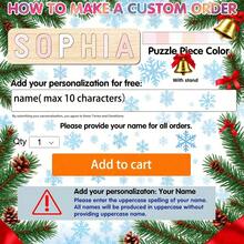 1 szt. Drewniana układanka z imieniem, 1-10 liter, 4 opcje kolorów, edukacyjna pamiątka dla dzieci, która uczy liter i kolorów poprzez zabawę - SXP4S-07-W-Y3 - Zobacz 3