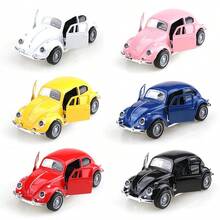 1:32 Scale Vintage Beetle Die-Cast Racing Car Model Toy | Mixed Colors | Alloy | Opening Doors, Manual Pull-Back Action | Ideal For Youngsters & Adults | Birthday Gift, Christmas Gift, Halloween Gift, Stocking Stuffer, Perfect Gift, Toys, Games - Multicolor - View 4
