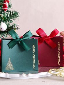 5pcs Elegant Merry Christmas Mini Gift Boxes Festive Favor Bags In Green And Red With Satin Ribbons, Perfect For Treats, Chocolates, And Small Gifts! Ideal For Holiday Parties, Christmas Celebrations, And Gift Exchanges.,Paper Box,Black Wrapping Paper,Gift Baskets;Christmas Candy Box,Gift Packaging,Gifts For Christmas;Valentines Gifts,Xmas Eve Box Gifts,Gift Christmas,Birthday,Bride,Wedding