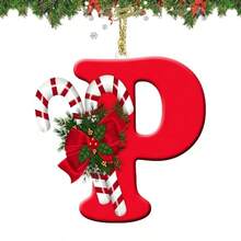 زخارف حرفية من الألف إلى الياء لتزيين شجرة عيد الميلاد - علامات شخصية معلقة للأبجدية الإنجليزية لصنع زخارف DIY