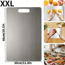 1pc Stainless Steel Double-Sided Cutting Board, Easy To Clean, Knife-Friendly And Durable, Suitable For Cutting Fruits, Vegetables And Meats, Portable And Durable Accessory, Easy To Clean, Holiday Gift, Available In Multiple Sizes - Nhiều màu - Xem 13